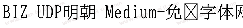 BIZ UDP明朝 Medium字体转换